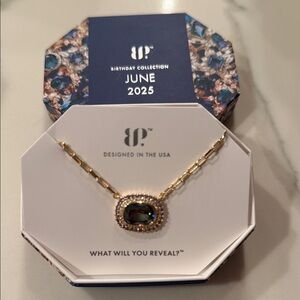 June 2025 Gold Necklace with alexandrite Gemstone by BP